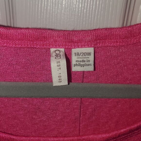 Cato Pink Tie Front Sleeveless Tank Top - Picture 2 of 4